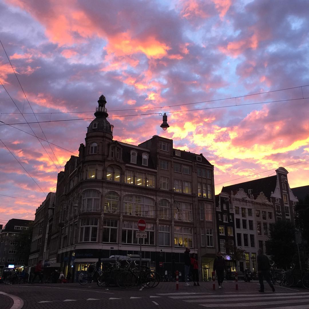 Nice sunset over Amsterdam
