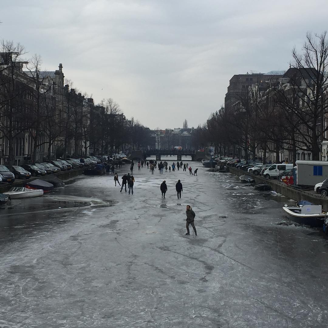 Amsterdam frozen channel